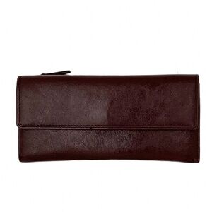 Bugatti Women’s Brown Leather RFID Trifold Wallet 26 Slot Organizer Minimalist